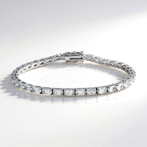 Bracciale in argento con Topazio Bianco