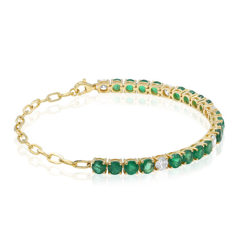 14K AAA Zambian Emerald Gold Bracelet (CIRARI)