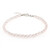 Zilveren armband met rozen kwartskristallen