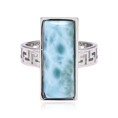 Zilveren ring met een larimar