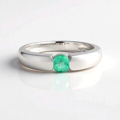 Anello in argento con Smeraldo Colombiano
