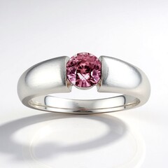Anello in argento con Zircone Rosa