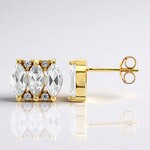 Orecchini in argento con Topazio Bianco
