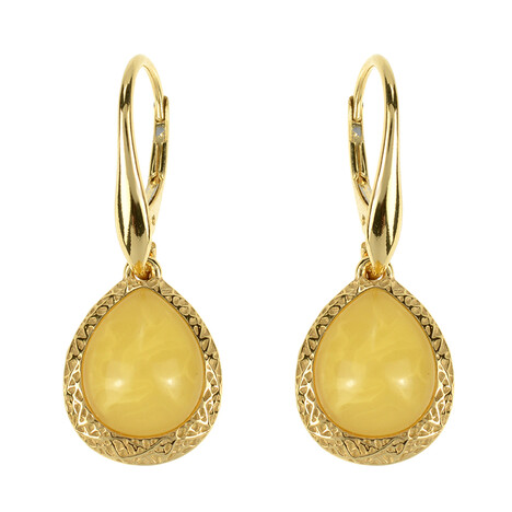 Baltischer Bernstein-Silberohrringe (dagen)