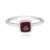 Anillo en plata con Granate Magenta