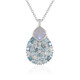 Collier en argent et Pierre de lune bleue (KM by Juwelo)