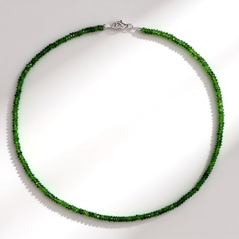 Collana in argento con Diopside Russo