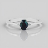 Bague en argent et Opale Mezezo