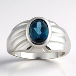 Anello in argento con Topazio Blu Londra (Pallanova)