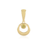 Gelber I3 Brillant-Silberanhänger