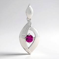Ciondolo in argento con Granato Roshoite