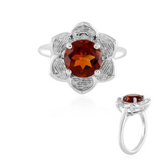 Zilveren ring met een Madeira citrien