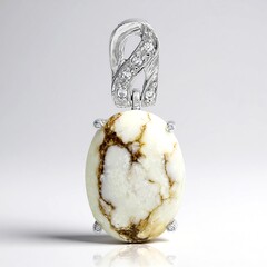 Ciondolo in argento con Magnesite