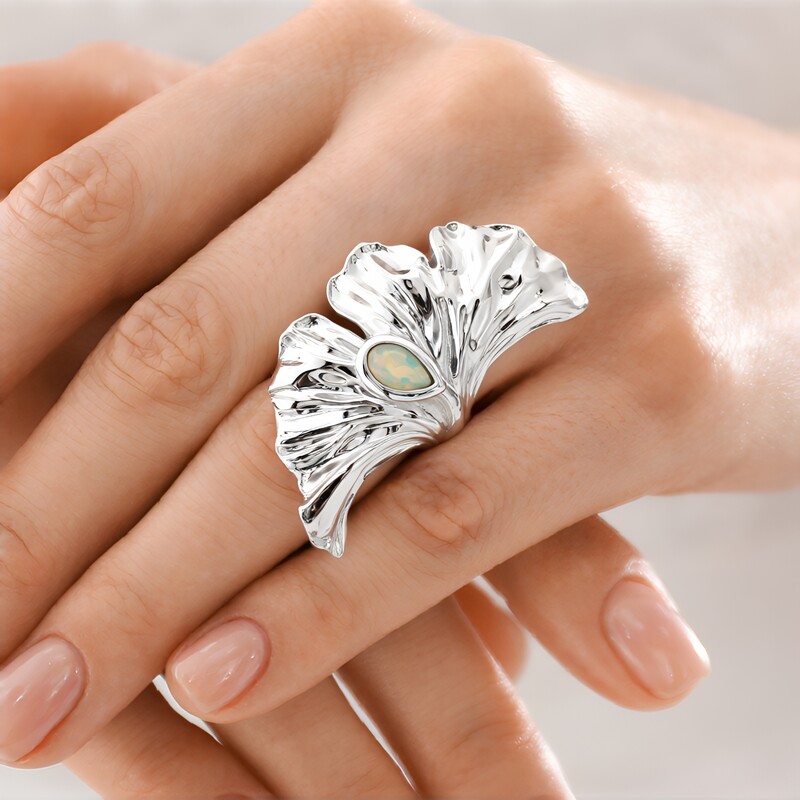 Welo-Opal-Silberring (MONOSONO COLLECTION)