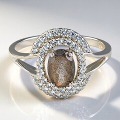 Anello in argento con Labradorite