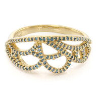 Fancy-Diamant-Silberring