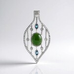 Ciondolo in argento con Giada Canadese