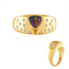 Zilveren ring met een Mezezo opaal (de Melo Essence)