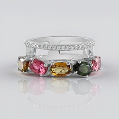 Bague en argent et Tourmaline