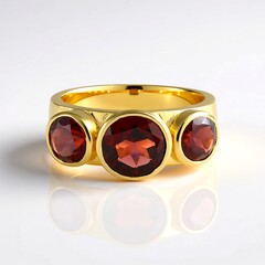Anello in argento con Granato Mozambico (de Melo Essence)