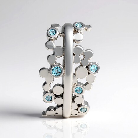 Ciondolo in argento con Topazio Blu Londra (MONOSONO COLLECTION)