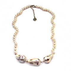 Collana in argento con Perla di Acqua Dolce (Dallas Prince Designs)