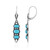 Pendientes en plata con Turquesa bella durmiente (Desert Chic)