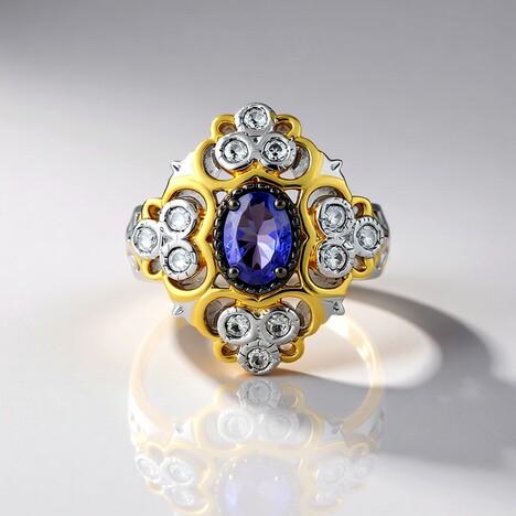 Anello in argento con Tanzanite (Gems en Vogue)