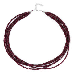 Collana in argento con Granato Magenta