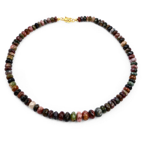 Zilveren halsketting met toermalijnen