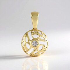 Ciondolo in oro con Diamante I3 (H)
