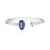 Anillo en plata con Zafiro azul Ceylon