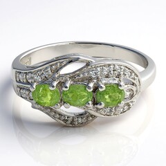 Anello in argento con Tormalina Cuprian