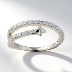 Bague en argent et Topaze blanche