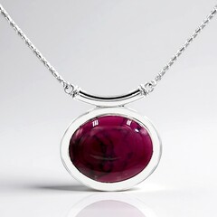 Collana in argento con Turchese Kingman Mohave Porpora (Jones Lee)