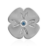 Colgante en plata con Topacio azul suizo (Annette)