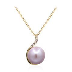 Collier en or et Perle de culture d'eau douce rose (CIRARI)