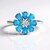Anello in argento con Apatite Blu Neon