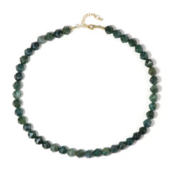 Zilveren halsketting met Mosagaten