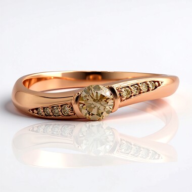 Bague en or et Diamant rose de France SI1 d'Argyle  (Annette)