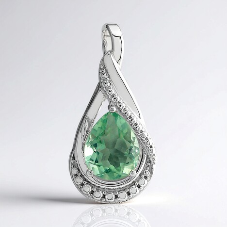Ciondolo in argento con Fluorite Verde (Pallanova)