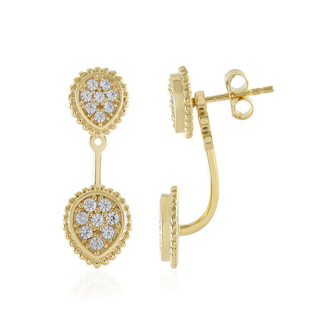 Zirkon-Silberohrringe