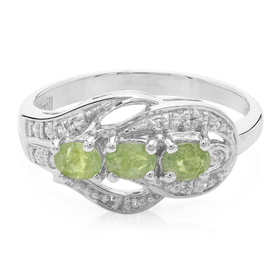 Bague en argent et Tourmaline cuprifère