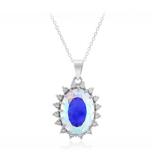 Collar en plata con Cuarzo Rayo de luna