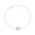 Zilveren armband met een zirkoon (Adela Silber)