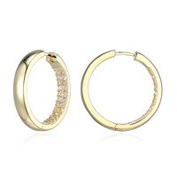 Boucles d'oreilles en argent et Zircon (Adela Silber)