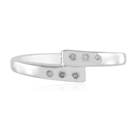 Zilveren ring met I2 (I) Diamanten