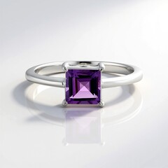 Anello in argento con Ametista Uruguay