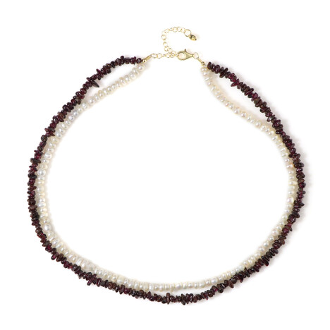 Collier en argent et Grenat du Mozambique