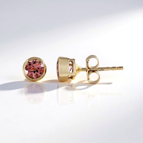 Orecchini in oro con Tormalina Rosa Nigeriana (Adela Gold)